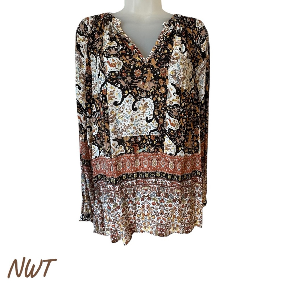 NWT  CHRISTIAN SIRIANO     PRETTY PRINT TOP   LARGE    #4